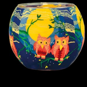 Leuchtglas Red Owls Art.Nr.21108