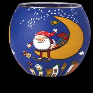 Leuchtglas Santa on the Moon Art.Nr.21824
