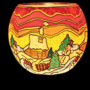 Leuchtglas Snowy Cottage Art.Nr.21826